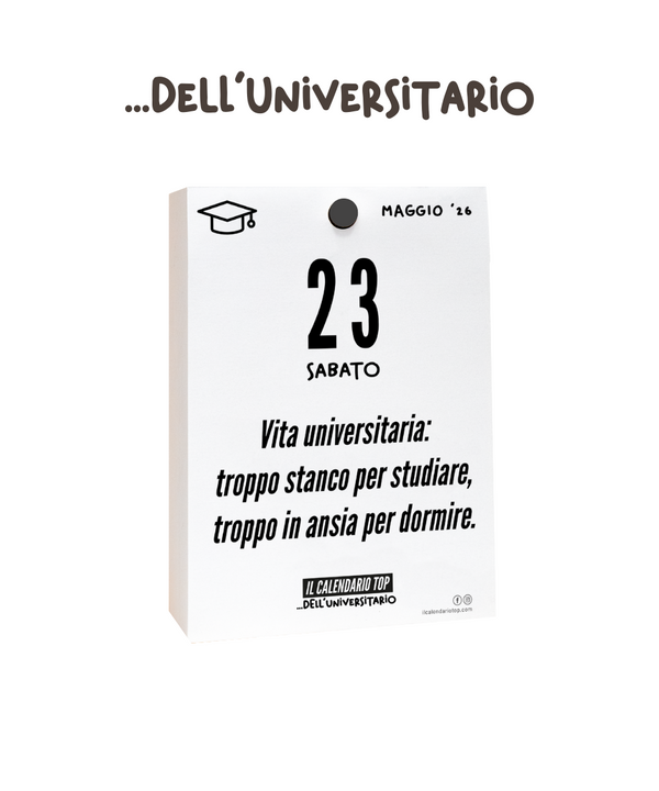 Il Calendario Top dello Studente Universitario - 2026 - ideale per gli studenti - Inserto A6: 10x14cm