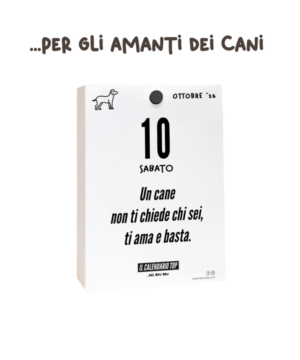 Il Calendario Top Bau Bau - 2026 - Per gli amanti dei Cani - Inserto A6: 10x14cm