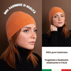 Cappellino Cuffia 100% cashmere puro - Mango - Berretto morbido di qualità premium - Made in italy