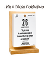 Il Calendario Top del Tifoso Fiorentino 2026 - Ideale per i veri tifosi viola- Sostegno in Legno + inserto A6: 10x14cm