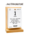 Il Calendario Top dell' Exploratore 2026 - frasi e aforismi di Matteo Cojana (@exploratore_it) - Sostegno in Legno + Inserto A6: 10x14cm