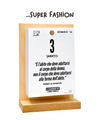 Il Calendario Top della Moda 2026 - Ideale per gli appassionati della moda e del fashion - Sostegno in Legno + Inserto A6: 10x14cm