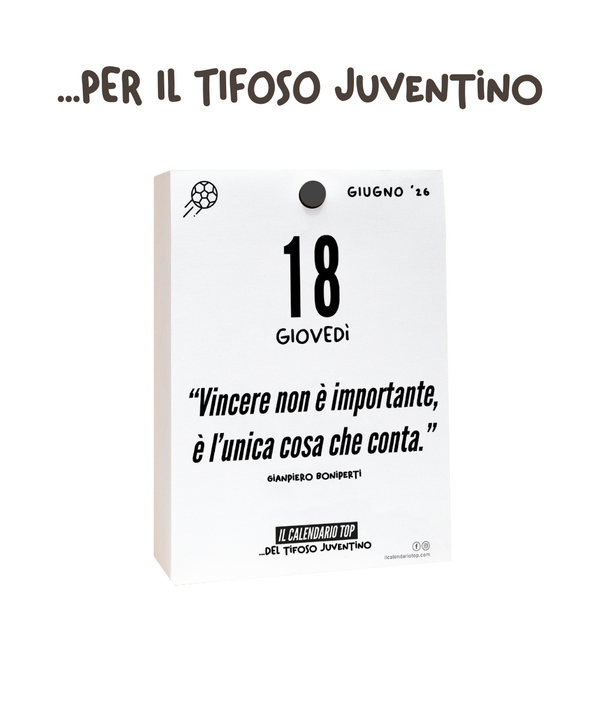 Il Calendario Top del Tifoso Juventino 2026 - Ideale per i veri tifosi bianconeri - Solo inserto A6: 10x14cm