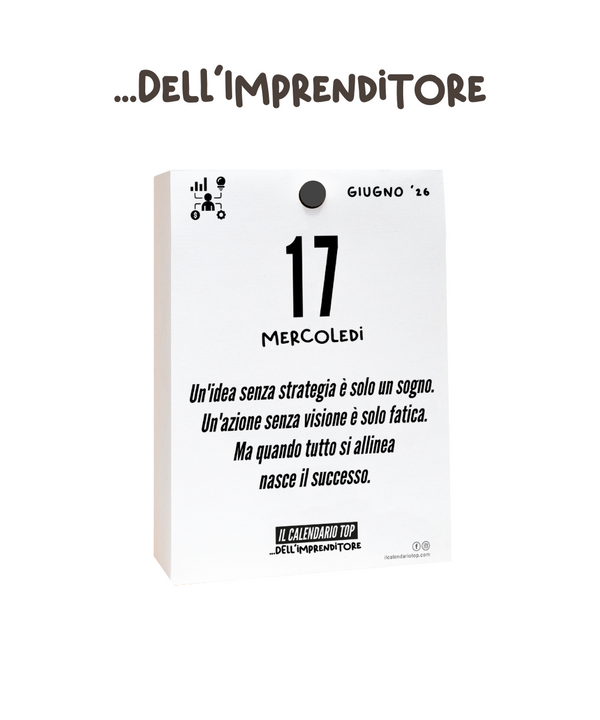 Il Calendario Top dell’Imprenditore 2026 - Ideale per raggiungere il successo - Inserto A6: 10x14cm