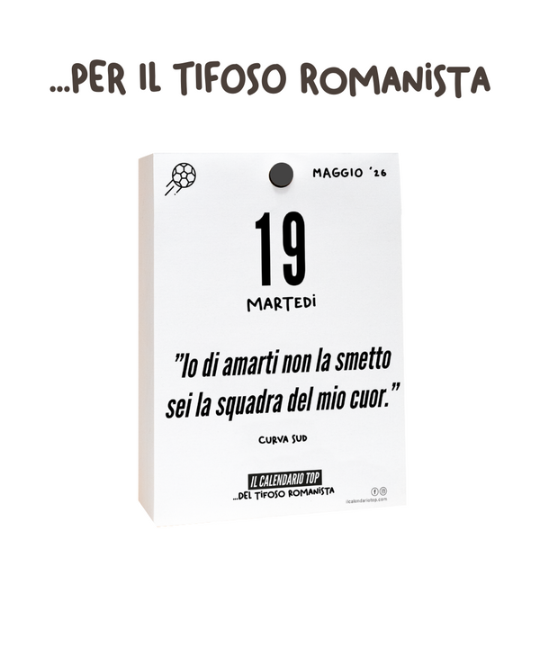 Il Calendario Top del Tifoso Romanista 2026 - Ideale per i veri tifosi giallorossi - Solo inserto A6: 10x14cm