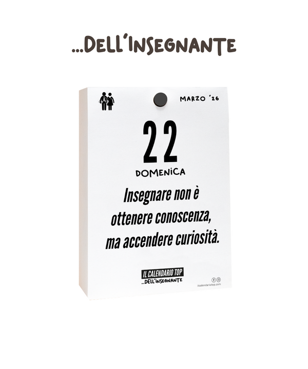 Il Calendario Top del Insegnante - 2026 - ideale per le Maestre e Insegnanti - Inserto A6: 10x14cm