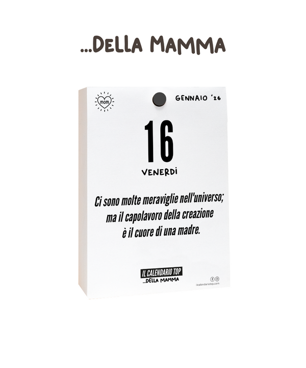 Il Calendario Top della Mamma - da regalare alla tua Mamma- Inserto A6: 10x14cm
