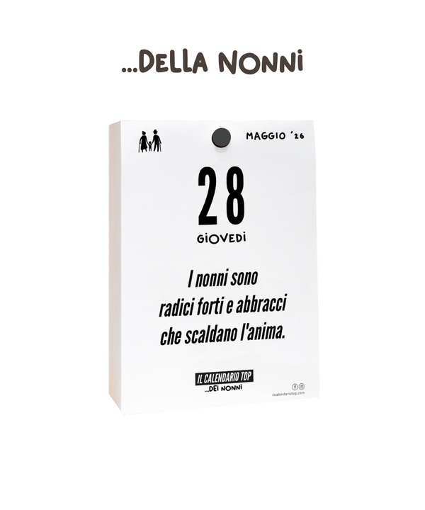 Il Calendario Top dedicato ai Nonni - 2026 - frasi che celebrano l’amore e la saggezza dei nonni - Inserto A6: 10x14cm