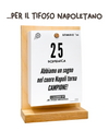 Il Calendario Top del Tifoso Napoletano 2026 - Ideale per i veri tifosi partenopei - Sostegno in Legno + inserto A6: 10x14cm