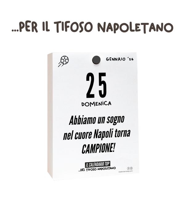 Il Calendario Top del Tifoso Napoletano 2026 - Ideale per i veri tifosi partenopei - Solo inserto A6: 10x14cm