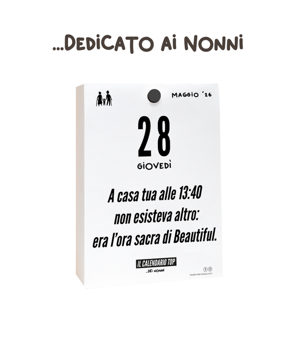Il Calendario Top dedicato ai Nonni - 2026 - frasi che celebrano l’amore e la saggezza dei nonni - Inserto A6: 10x14cm