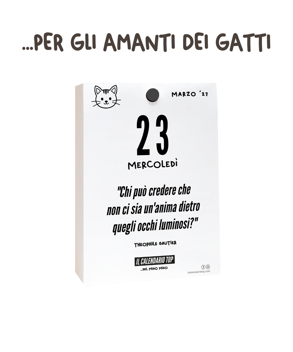 Il Calendario Top Miao Miao 2027 - Per gli amanti dei Gatti - Inserto A6: 10x14cm