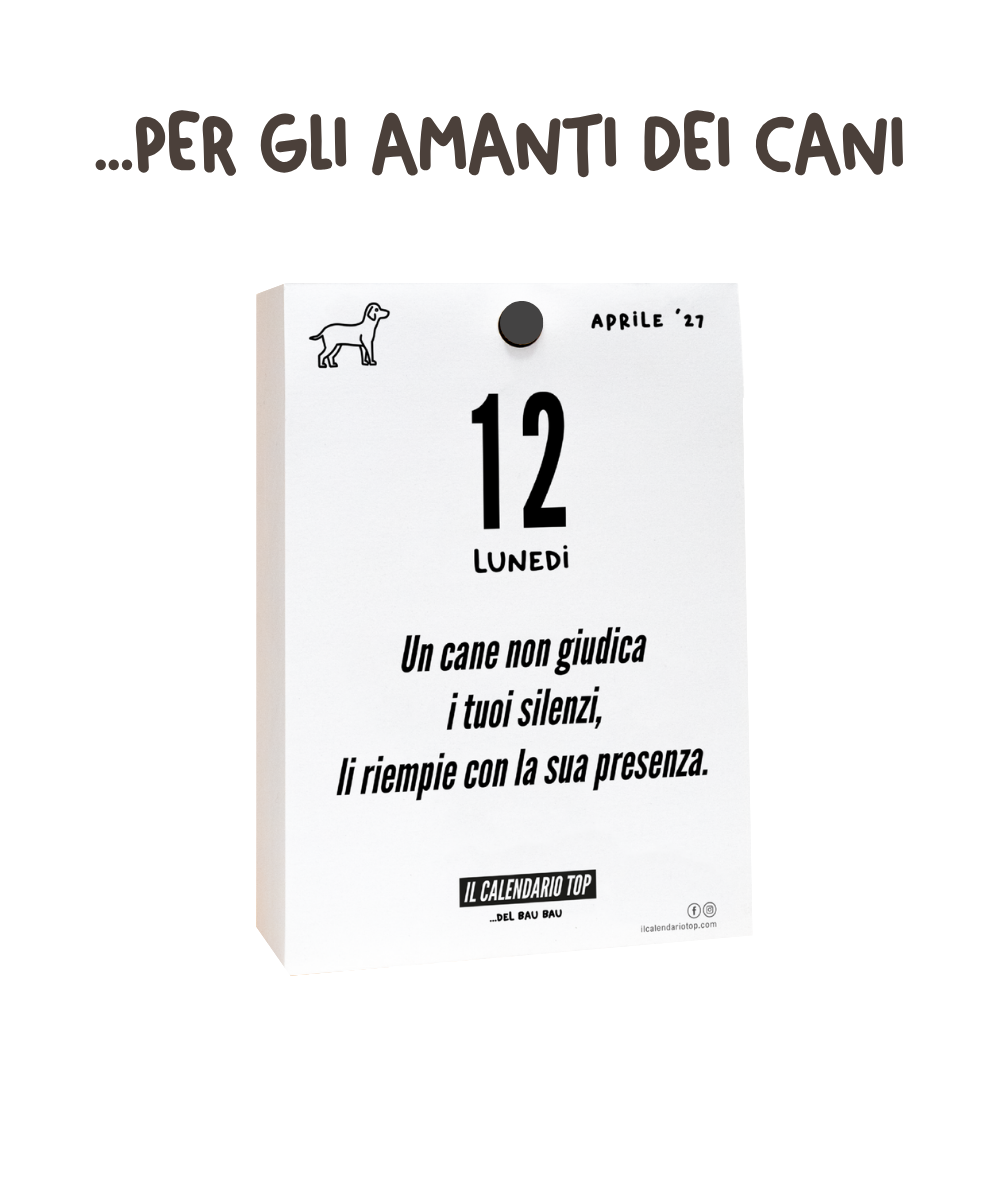 Il Calendario Top Bau Bau - 2027 -Per gli amanti dei Cani - Inserto A6: 10x14cm