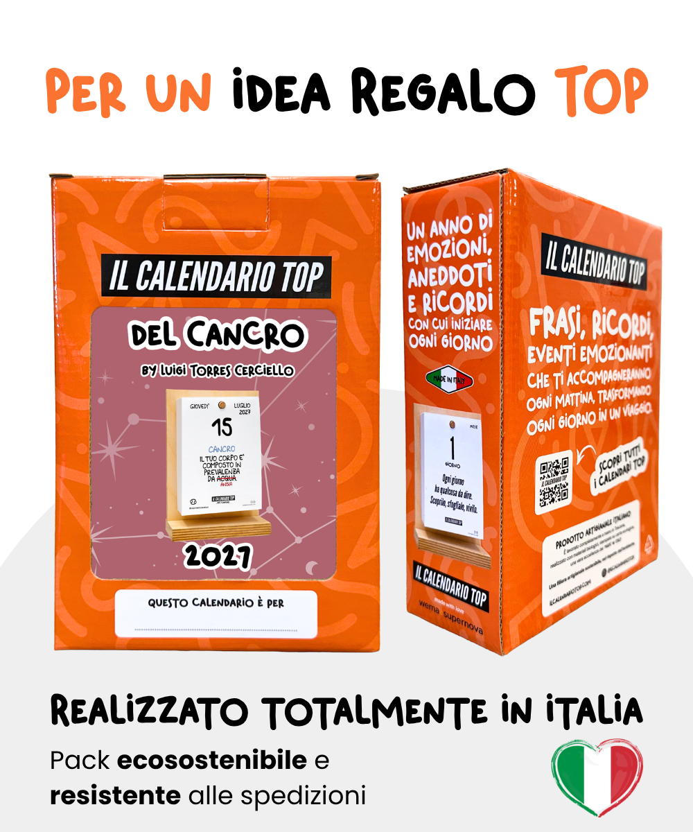 Il Calendario Top del Cancro 2027 - Oroscopo by Luigi Torres Cerciello - Sostegno in Legno + inserto A6: 10x14cm