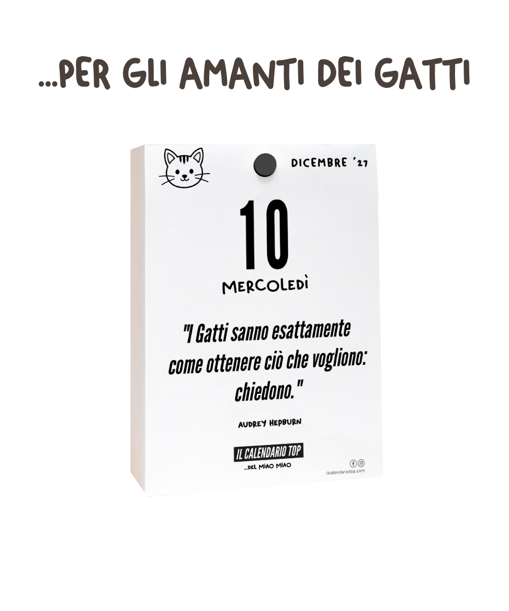 Il Calendario Top Miao Miao 2027 - Per gli amanti dei Gatti - Inserto A6: 10x14cm