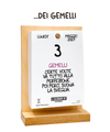 Il Calendario Top dei Gemelli 2027 - Oroscopo by Luigi Torres Cerciello - Sostegno in Legno + inserto A6: 10x14cm
