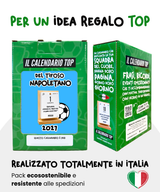 Il Calendario Top del Tifoso Napoletano 2027 - Ideale per i veri tifosi partenopei - Sostegno in Legno + inserto A6: 10x14cm