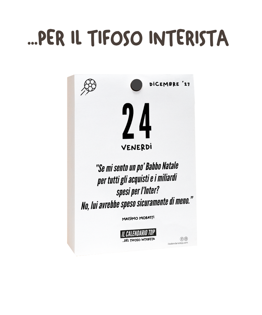 Il Calendario Top del Tifoso Interista 2027 - Ideale per i veri tifosi nerazzurri - Solo inserto A6: 10x14cm