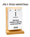 Il Calendario Top del Tifoso Napoletano 2027 - Ideale per i veri tifosi partenopei - Sostegno in Legno + inserto A6: 10x14cm