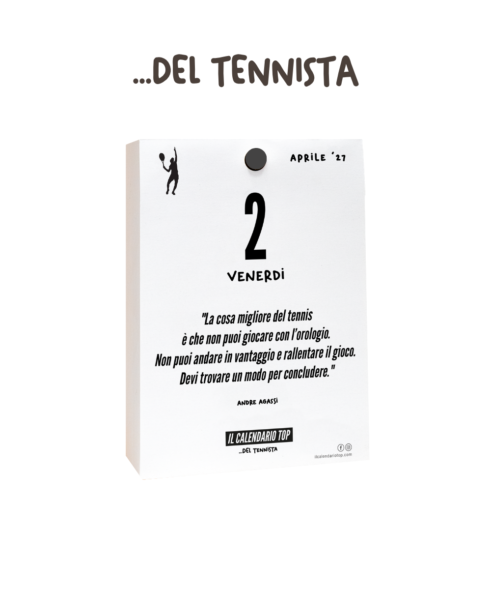 Il Calendario Top del Tennista - 2027 - Inserto A6: 10x14cm