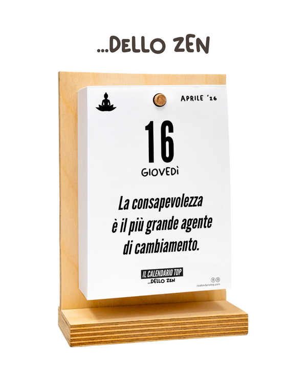 Il Calendario Top dello Zen - 2026 - Ideale per gli amanti del relax e meditazione - Sostegno in Legno + Inserto A6: 10x14cm