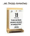 Il Calendario Top del Tifoso Juventino - Ideale per i veri tifosi - Inserto A6 + Sostegno in legno - 2025