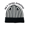 Cappellino con cashmere del Tifoso Juventino - Bianconero - Berretto morbido di qualità premium - Made in italy