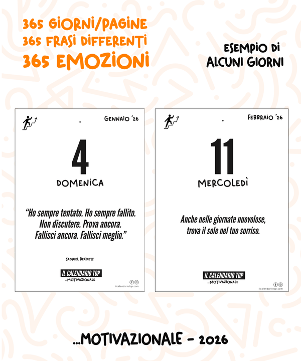 Il Calendario Top Motivazionale- 2026 - Ideale per raggiungere il successo - Inserto A6: 10x14cm