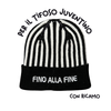 Cappellino con cashmere del Tifoso Juventino con ricamo: "Fino alla Fine" - Bianconero - Berretto morbido di qualità premium - Made in italy