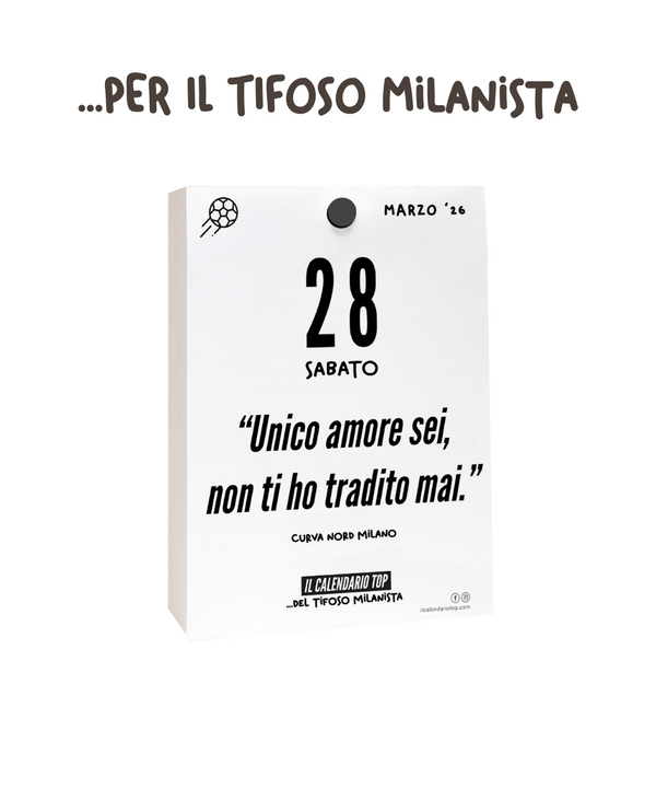 Il Calendario Top del Tifoso Milanista 2026 - Ideale per i veri tifosi rossoneri - Solo inserto A6: 10x14cm
