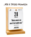 Il Calendario Top del Tifoso Milanista 2026 - Ideale per i veri tifosi rossoneri - Sostegno in Legno + inserto A6: 10x14cm