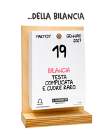 Il Calendario Top della Bilancia 2027 - Oroscopo by Luigi Torres Cerciello - Sostegno in Legno + inserto A6 a colori: 10x14cm