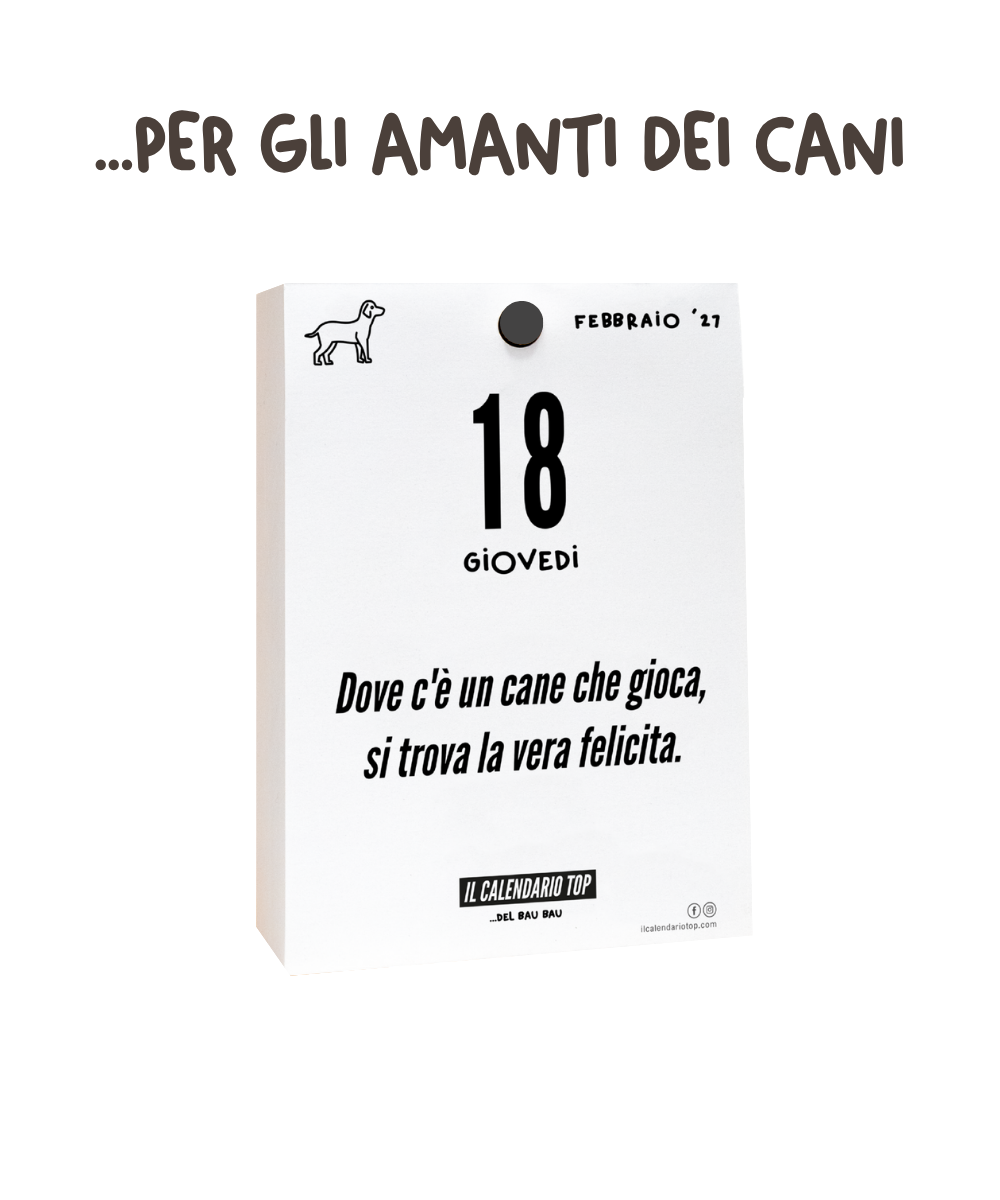 Il Calendario Top Bau Bau - 2027 -Per gli amanti dei Cani - Inserto A6: 10x14cm