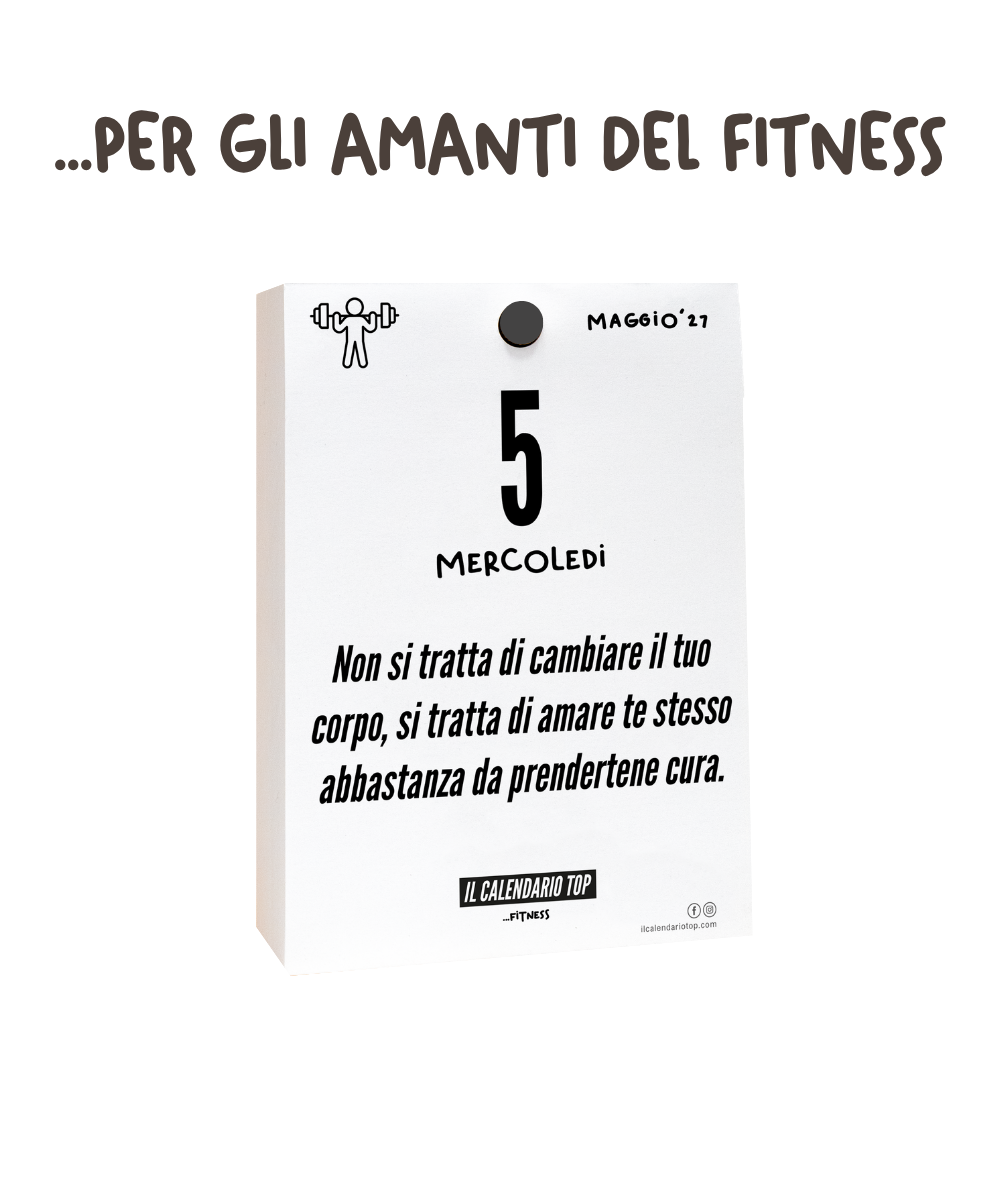 Il Calendario Top del Fitness - 2027 - Ideale per gli amanti del Fitness, Benessere, Palestra - Inserto A6: 10x14cm