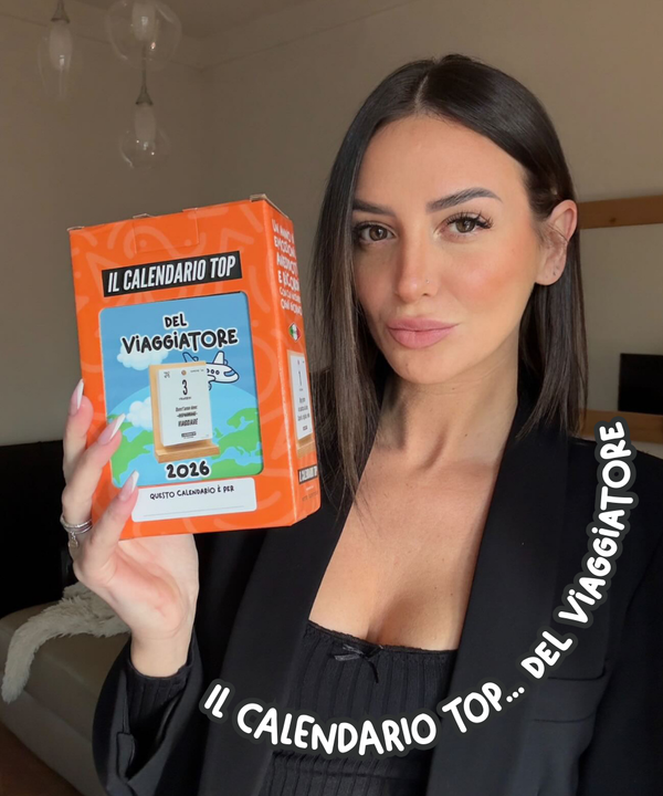 Il Calendario Top del Viaggiatore 2026 - Consigli, frasi e molto altro per i veri viaggiatori- Sostegno in Legno + Inserto A6: 10x14cm