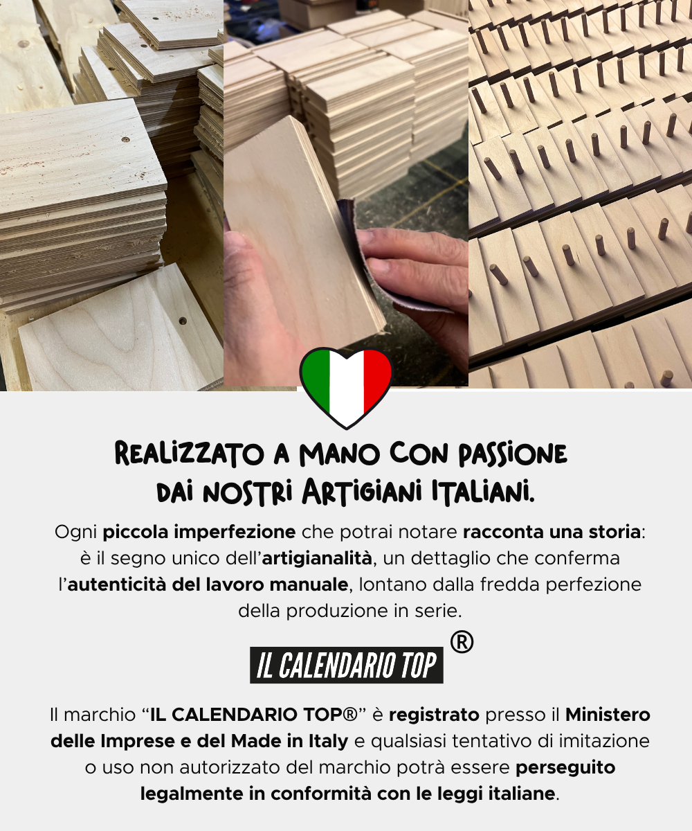 Il Calendario Top del Viaggiatore 2027 - Consigli, frasi e molto altro per i veri viaggiatori- Sostegno in Legno + Inserto A6: 10x14cm