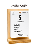 Il Calendario Top della Poesia 2027 – 365 Poesie – Sostegno in Legno + Inserto A6 10x14 cm