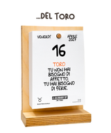 Il Calendario Top del Toro 2027 - Oroscopo by Luigi Torres Cerciello - Sostegno in Legno + inserto A6: 10x14cm