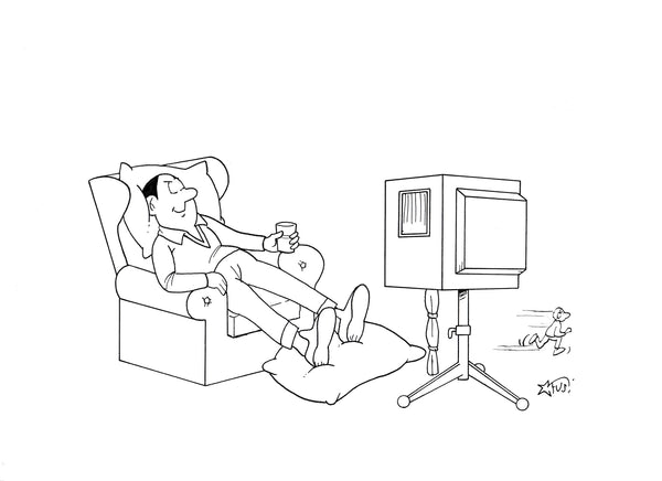 Il Calendario Top del Buonumore - 365 Vignette, battute ideale per regalare buonumore e sorrisi | Vignettista: Marco Fusi - Sostegno in Legno + Inserto A6: 10x14cm