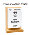 Il Calendario Top del Fitness - 2027- Ideale per gli amanti del Fitness, Benessere, Palestra - Sostegno in Legno + Inserto A6: 10x14cm