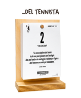Il Calendario Top del Tennista - 2027 - Sostegno in Legno + Inserto A6: 10x14cm