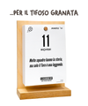 Il Calendario Top del Tifoso Granata 2027 - Ideale per i veri tifosi torinesi- Sostegno in Legno + inserto A6: 10x14cm