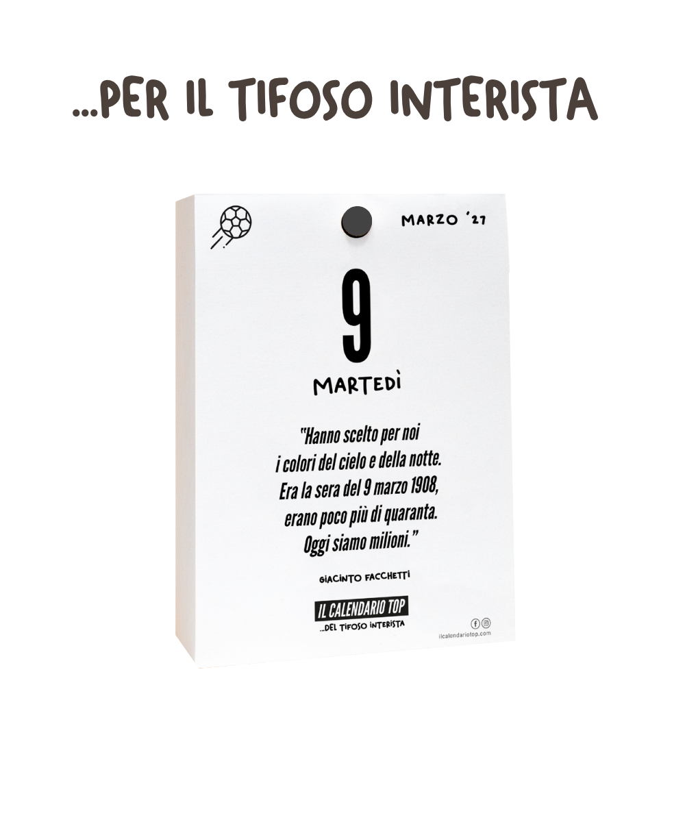 Il Calendario Top del Tifoso Interista 2027 - Ideale per i veri tifosi nerazzurri - Solo inserto A6: 10x14cm