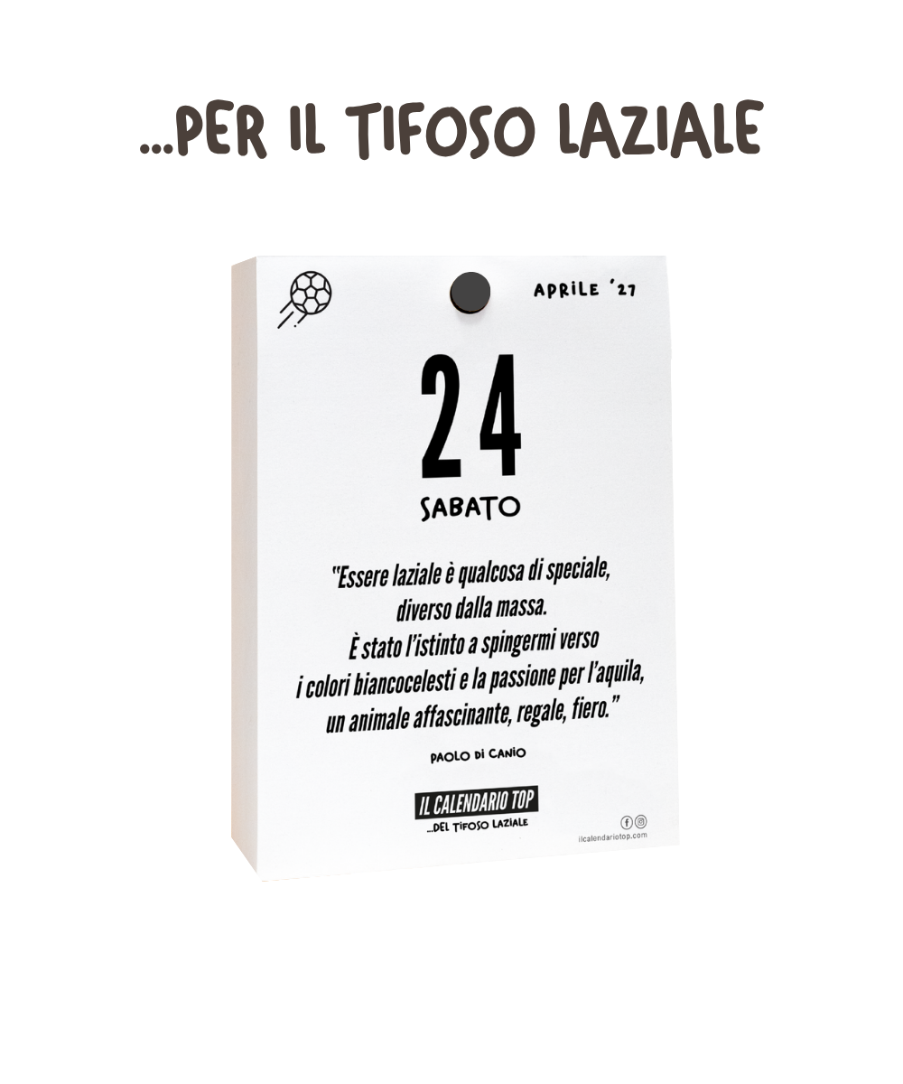 Il Calendario Top del Tifoso Laziale 2027 - Ideale per i veri tifosi biancocelesti - Solo inserto A6: 10x14cm
