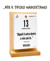 Il Calendario Top del Tifoso Napoletano 2027 - Ideale per i veri tifosi partenopei - Sostegno in Legno + inserto A6: 10x14cm