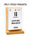 Il Calendario Top del Tifoso Milanista 2027 - Ideale per i veri tifosi rossoneri - Sostegno in Legno + inserto A6: 10x14cm