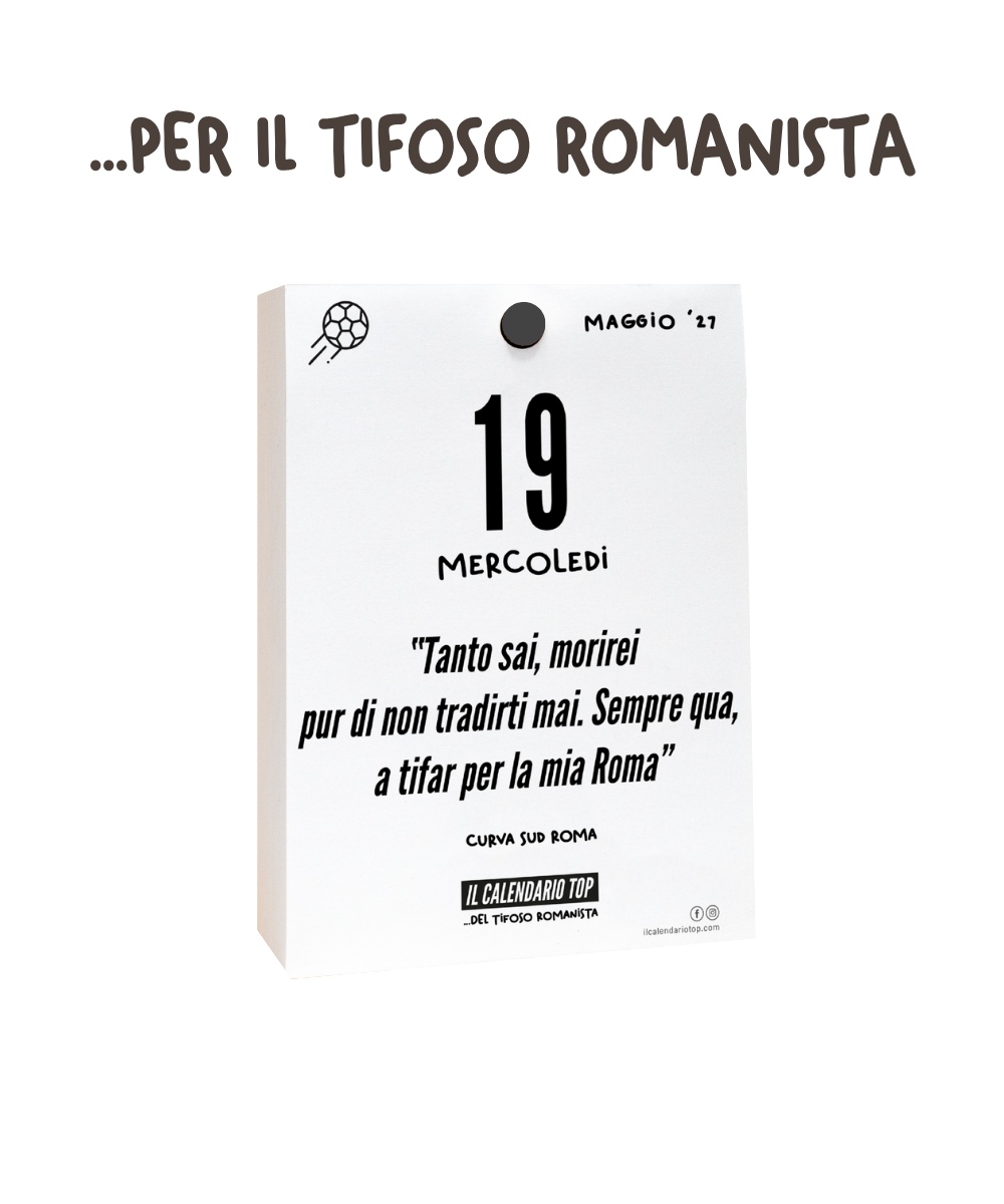 Il Calendario Top del Tifoso Romanista 2027 - Ideale per i veri tifosi giallorossi - Solo inserto A6: 10x14cm
