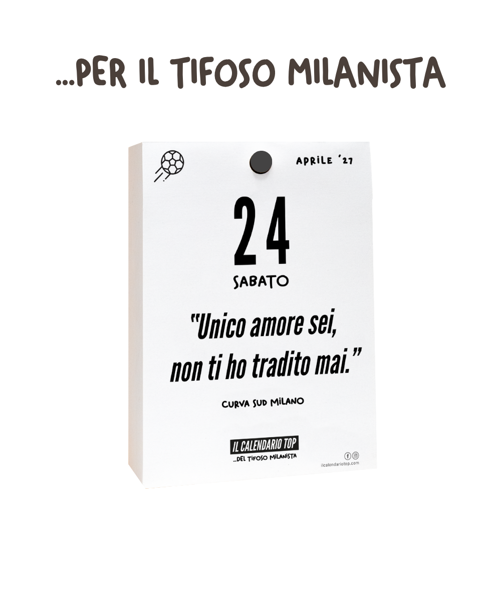 Il Calendario Top del Tifoso Milanista 2027 - Ideale per i veri tifosi rossoneri - Solo inserto A6: 10x14cm