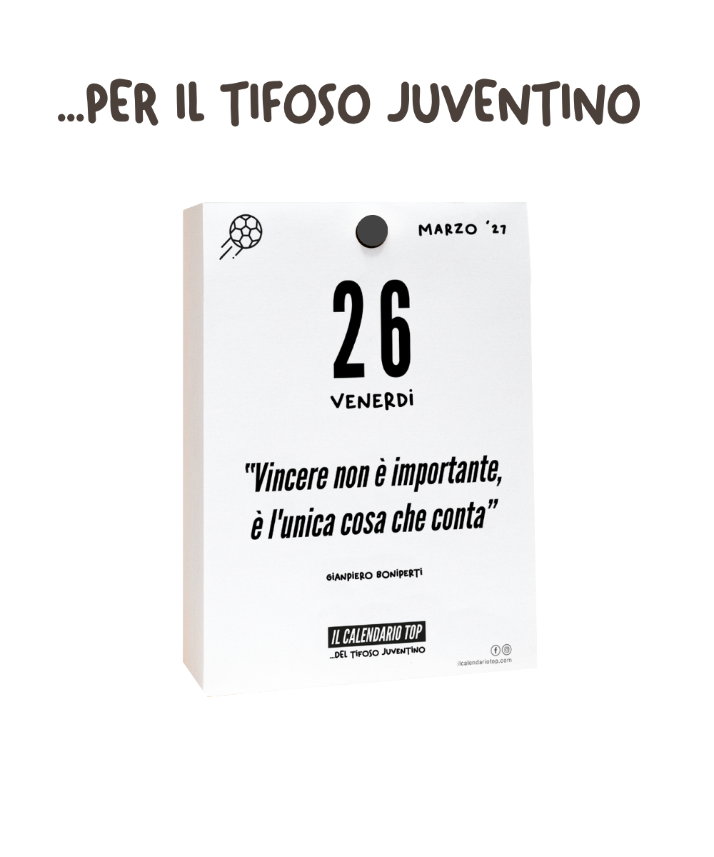 Il Calendario Top del Tifoso Juventino 2027 - Ideale per i veri tifosi bianconeri - Solo inserto A6: 10x14cm
